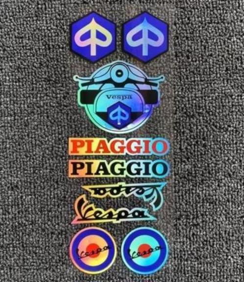 Vespa Piaggio 9x Reflective Scooter Sticker Decal Set, Verzamelen, Overige Verzamelen, Nieuw, Verzenden