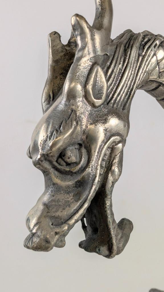groot beeld Chinese Draak - Zilverbrons, Antiek en Kunst, Kunst | Niet-Westerse kunst, Ophalen of Verzenden