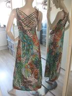 Prachtige ELISSA PAUWENJURK maxijurk maxi maat S als nieuw, Ophalen of Verzenden, Zo goed als nieuw, Maat 36 (S), Onder de knie
