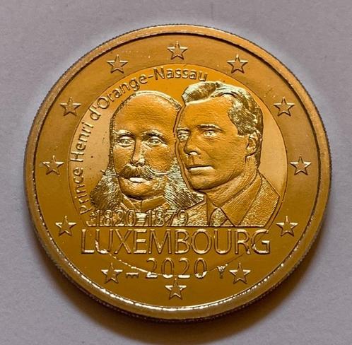 2 Euro Luxemburg 2020 BU (Prins Hendrik) met muntteken KNM, Postzegels en Munten, Munten | Europa | Euromunten, Losse munt, 2 euro