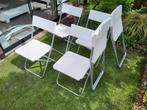Klapstoelen, Huis en Inrichting, Stoelen, Ophalen, Wit, Zo goed als nieuw, Metaal