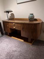 Laag Notenhouten Dressoir, Ophalen, Gebruikt, 150 tot 200 cm, Met lade(s)