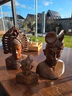 Houten Beelden Set, Antiek en Kunst, Kunst | Beelden en Houtsnijwerken, Ophalen