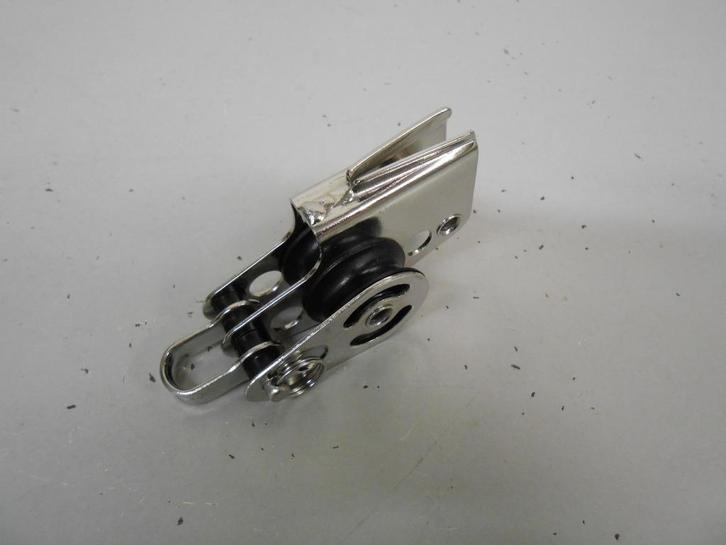 Mini 2-schijfs blok + V-klem, halstalie, neerhaler, 6-8 mm, Watersport en Boten, Accessoires en Onderhoud, Nieuw, Lijn of Blok