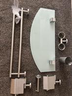 Badkamer accessoires set - toiletrolhouder, handdoekenrek, Ophalen, Gebruikt, Grijs, Handdoekenrek