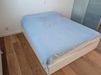 Ikea Nordli bed 160x200 met opbergruimte, Huis en Inrichting, Ophalen, Wit, Tweepersoons, Zo goed als nieuw