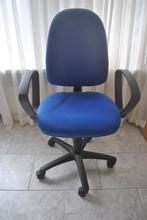 Bureaustoel, verstelbaar, Ophalen, Gebruikt, Blauw, Bureaustoel