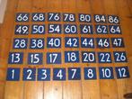 oud huisnummer nummerbord deur huis 5 7 10 17 18 20 42 49 50, Ophalen of Verzenden