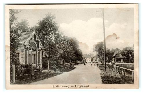 Grijpskerk, Stationsweg, Verzamelen, Ansichtkaarten | Nederland, Gelopen, Groningen, 1920 tot 1940, Verzenden