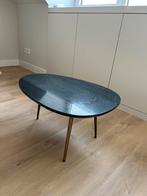 Goossens Salontafel Enzo ovaal marmer zwart, Huis en Inrichting, Tafels | Salontafels, Ophalen, 100 tot 150 cm, 50 tot 100 cm