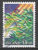 IJSLAND 13 Kr. Kerstzegel Dennentakken en Zonnestralen 1987, Postzegels en Munten, Postzegels | Europa | Scandinavië, IJsland