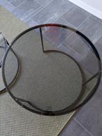 Salontafel (uit twee delen) met glasplaat, Ophalen, Gebruikt, 50 tot 100 cm, Rond