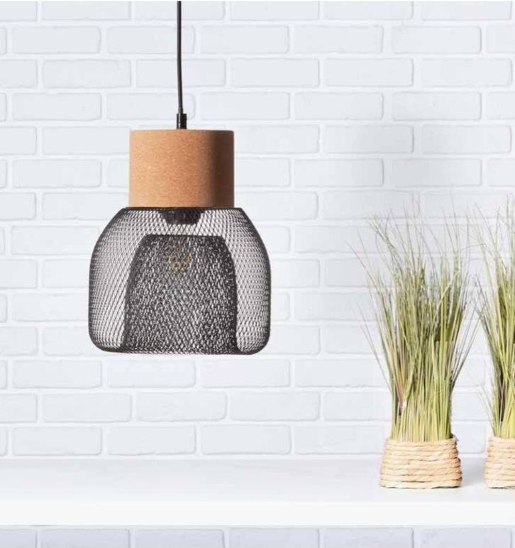 Brilliant Hanglamp Flaka – Zwart 82670/06, Huis en Inrichting, Lampen | Hanglampen, Nieuw, 75 cm of meer, Metaal, Overige materialen