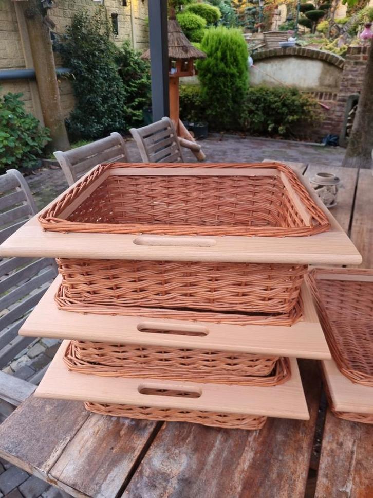 Originele rotan keukenlades, Huis en Inrichting, Keuken | Keukenelementen, Minder dan 100 cm, 50 tot 100 cm, 25 tot 50 cm, Ophalen of Verzenden