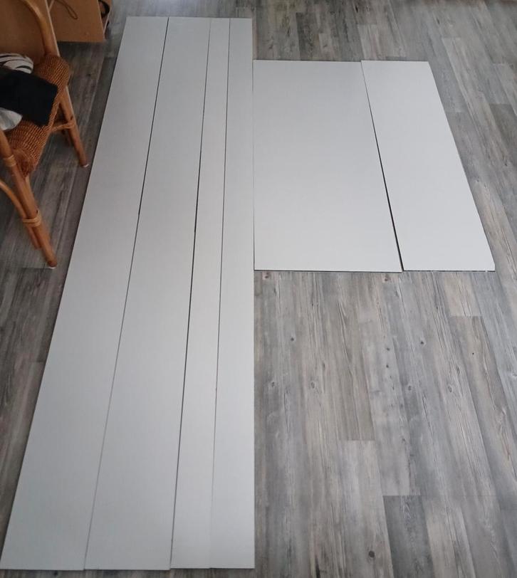 HPL Watervaste Plaat Rest-stroken - Grijs. Max.Lengte 2.44, Doe-het-zelf en Verbouw, Platen en Panelen, Gebruikt, HPL, 50 tot 100 mm