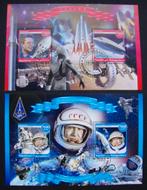 - 515 - 2 Blokken met U. S. A. en Russische Ruimtevaart., Verzenden, Gestempeld, Overige thema's