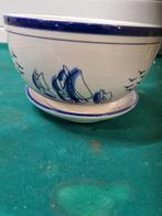 bloempot met schotel delfts blauw, Ophalen of Verzenden, 'T Olde Gre-j, Info@toldegrej.nl, Endepoelstraat 20f Didam