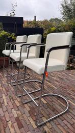 3x prachtige Gispen Today JDB 603b Barkruk Leer Wit, Antiek en Kunst, Ophalen