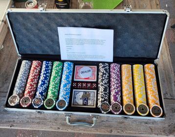 Luxe pokerset! Poker fiches met waardeopdruk 10 kleuren! beschikbaar voor biedingen