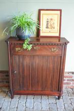 Prachtige antieke mahonie halkast, dressoir met jaloeziedeur