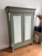 Groene Biedermeier kast 170/120/40, Antiek en Kunst, Ophalen