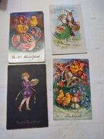 4 antieke paaskaarten, Verzamelen, Ophalen of Verzenden, 1920 tot 1940, Gelopen, Feest(dag)