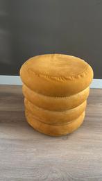 Okergele poef, Ophalen, Minder dan 50 cm, Rond, Minder dan 50 cm
