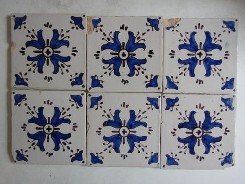 6 leuke antieke tegeltjes., Antiek en Kunst, Antiek | Wandborden en Tegels, Ophalen of Verzenden