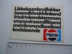 sticker oud PEPSI COLA trademark jaren 70 seventies, Verzamelen, Stickers, Verzenden, Zo goed als nieuw, Bedrijf of Vereniging