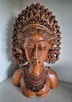 Houten Beeld van Balinese Vrouw, Antiek en Kunst, Ophalen of Verzenden