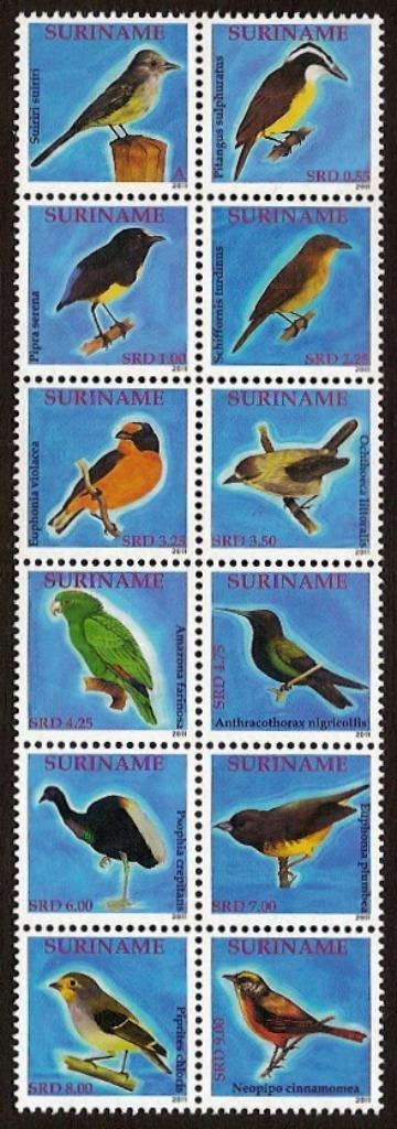 Suriname 1799/1810 postfris Vogels 2011, Postzegels en Munten, Postzegels | Suriname, Postfris, Ophalen of Verzenden