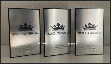 K (King) Intense 3x parfum sample proefje tester monster beschikbaar voor biedingen