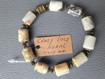 910 edelsteen armband crazy lace Agaat 14x10mm beschikbaar voor biedingen