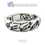 Rvs stalen armband "Thalio". rvs staal zilver kleur.