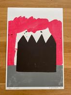 Zeefdruk Klaas Gubbels - Brand van Rotterdam, Ophalen of Verzenden