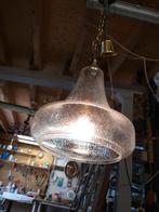 Vintage 60e jaren glas kap hanglamp, Ophalen of Verzenden, Zo goed als nieuw, Glas, Minder dan 50 cm