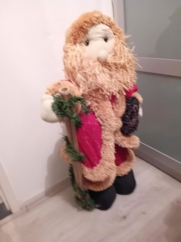 Charmante oude kerstman decoratie 73cm. Leuk voor de feestda, Diversen, Kerst, Gebruikt, Ophalen of Verzenden