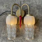 leuk en geinig wandlampje vintage, Gebruikt, Vintage, Ophalen of Verzenden, Glas