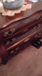 Mooie buikkast van wortelnotenhout, Antiek, Gebruikt, 25 tot 50 cm, Overige houtsoorten