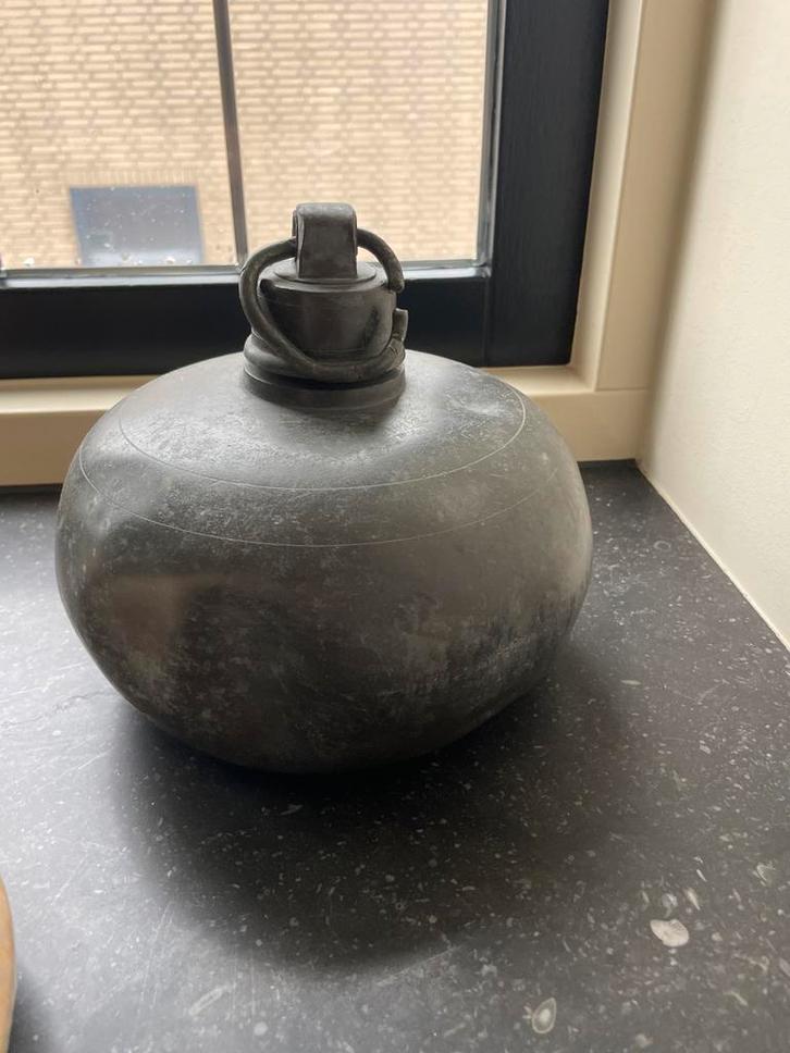 Antieke Tinnen Moffenkruik, Huis en Inrichting, Woonaccessoires | Overige, Gebruikt, Ophalen of Verzenden