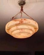 jaren 30 glazen plafonnière, Ophalen