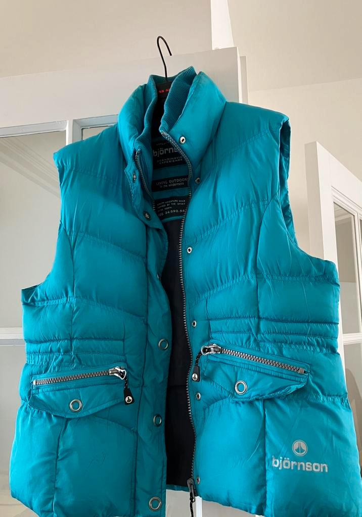 Bodywarmer maat 42 van Scandinavisch kwaliteitsmerk Björnson, Kleding | Dames, Bodywarmers, Gedragen, Maat 42/44 (L), Blauw, Ophalen of Verzenden