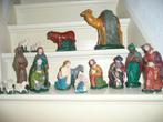 Antieke van gips handgemaakte kerstgroep., Diversen, Ophalen of Verzenden, Gebruikt