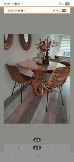 Eettafel 120 cm incl 4 stoelen, Huis en Inrichting, Tafels | Eettafels, Rond, Ophalen of Verzenden, Zo goed als nieuw, 100 tot 150 cm
