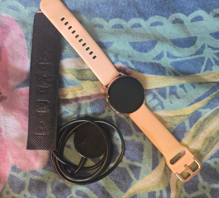 Samsung Galaxy Watch Active, Rosé, Sieraden, Tassen en Uiterlijk, Smartwatches, Gebruikt, Android, Roze, Ophalen of Verzenden