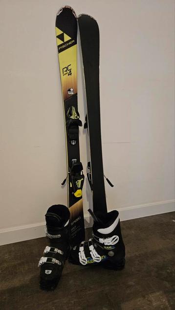 Fischer ski's 120cm + Salomon schoenen maat 34/35 beschikbaar voor biedingen