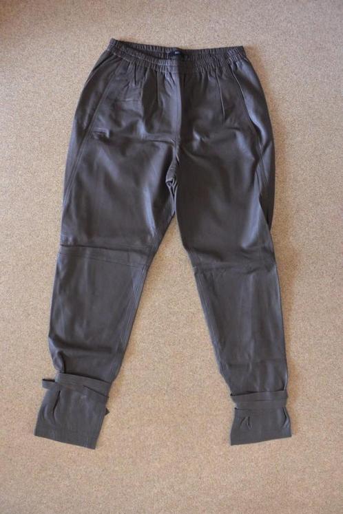 Designer Stills broek leer 40 donker bruin apart NIEUW, Kleding | Dames, Broeken en Pantalons, Nieuw, Maat 38/40 (M), Bruin, Lang