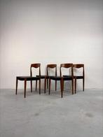 Set Vintage Eetkamerstoelen Niels Otto Moller stijl, Ophalen, Bruin, Hout, Zo goed als nieuw