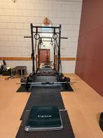 Complete squatrek met 135 kg bunperplates, Sport en Fitness, Fitnessapparatuur, Ophalen of Verzenden, Zo goed als nieuw, Krachtstation