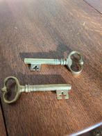 Oude messing sleutels - set van 2, Ophalen of Verzenden